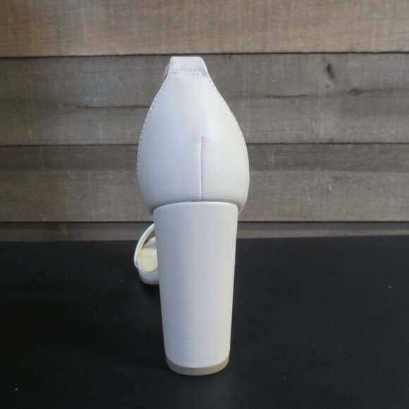 Taylor Light Nude and White Color Block Ankle Strap Heels - WOMEN'S US 6.5 - Picture 4 of 6